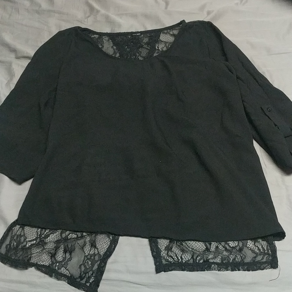 Maurices open back lace top